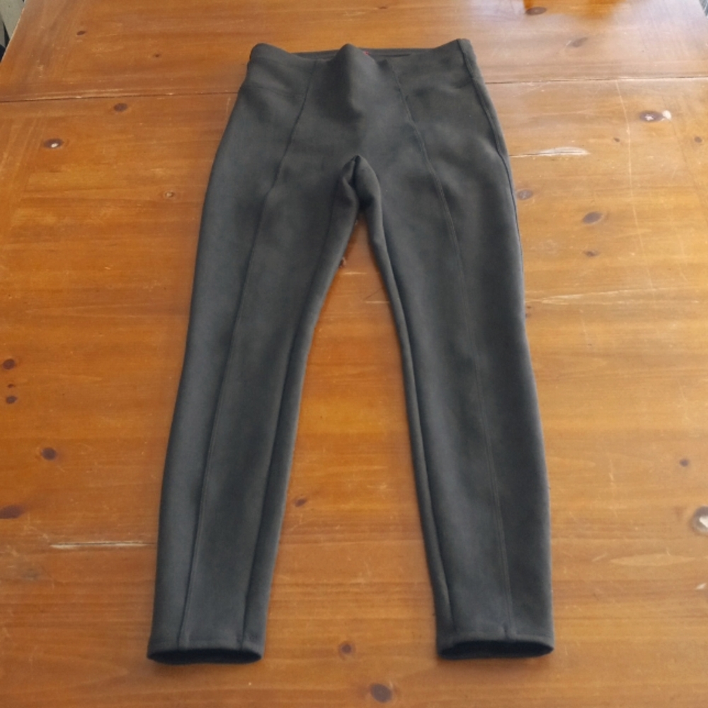 Brown Spanx Womans Ultra Suede Ankle Pant Size Medium